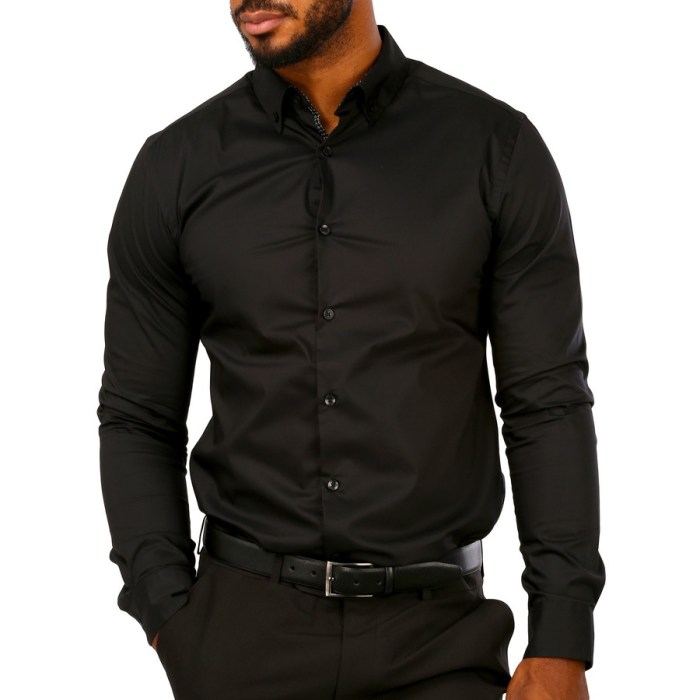 Black dress shirt men's