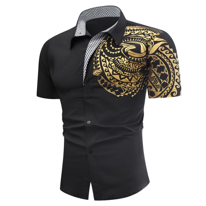 Mens Black and Gold Dress Shirt Stylish Elegance for Every Occasion