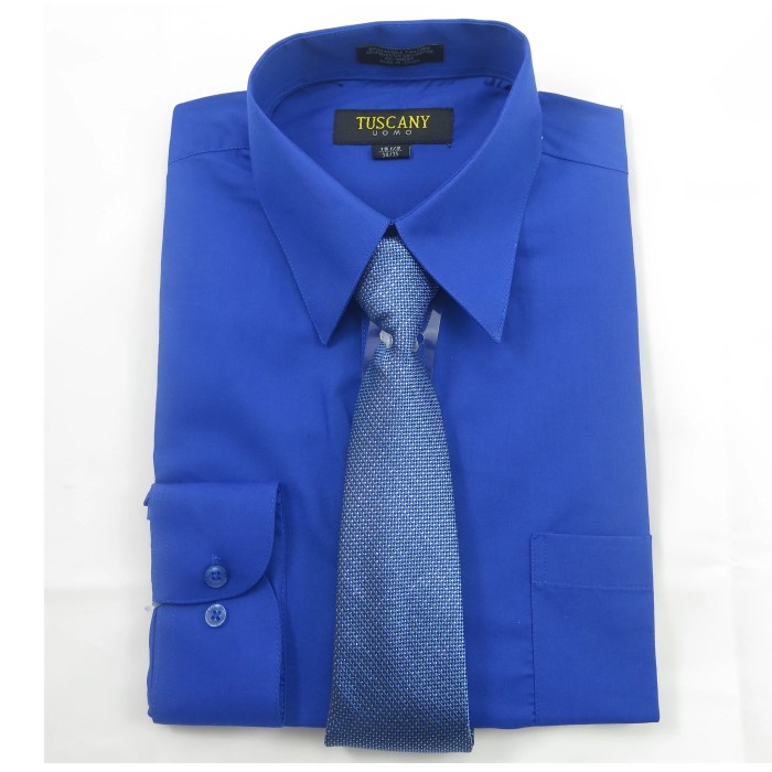 Royal blue dress shirts for men