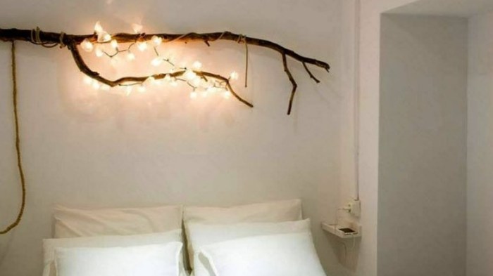 How to decorate room with tree branches