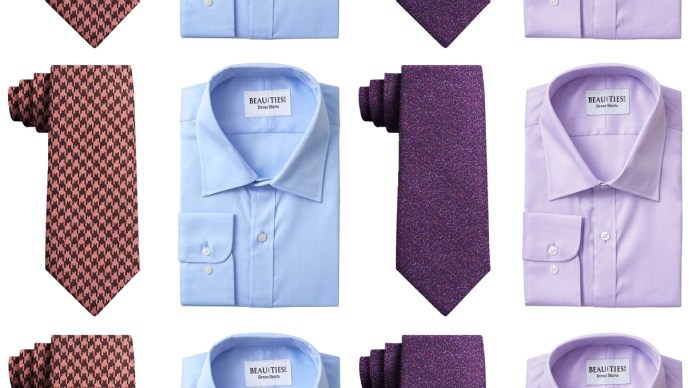 Mens dress shirt and tie combos